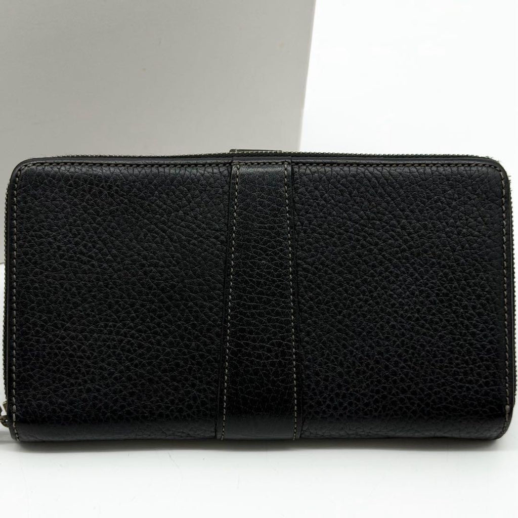 Loewe Senda Wallet Black Zip Around Leather — view 3