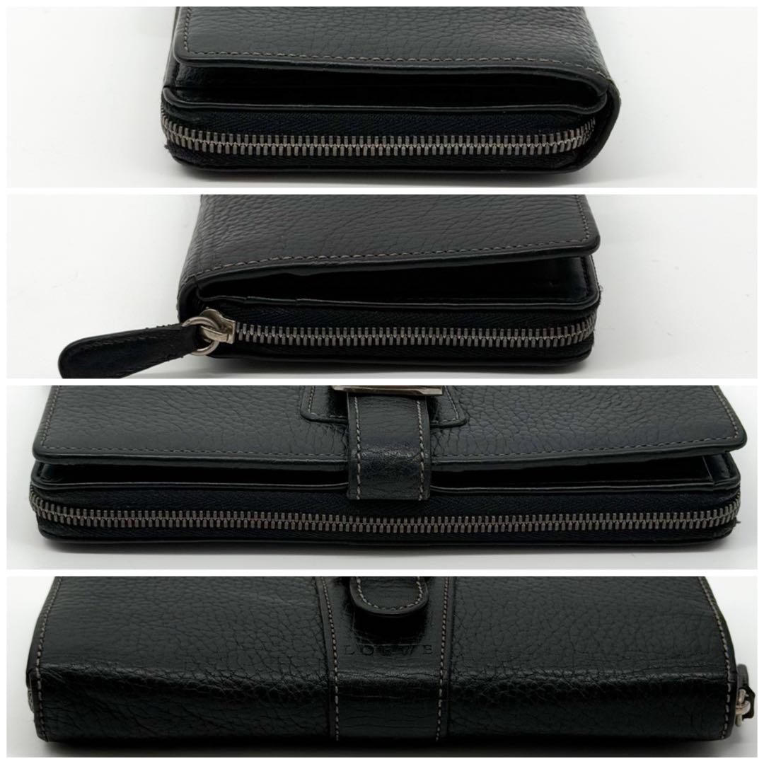 Loewe Senda Wallet Black Zip Around Leather — view 4