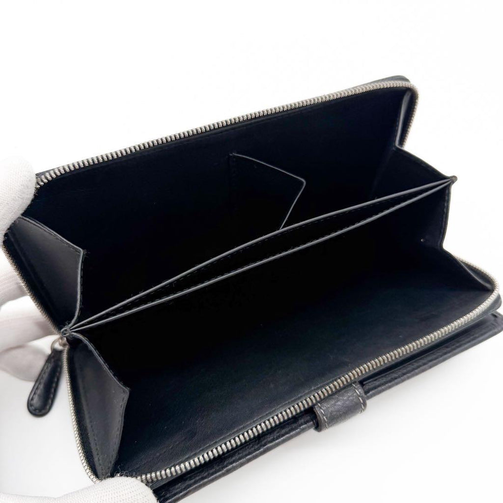 Loewe Senda Wallet Black Zip Around Leather — view 8