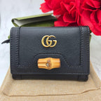 Gucci Fold Wallet GG Bamboo Diana