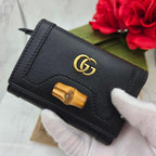 Gucci Fold Wallet GG Bamboo Diana — view 3
