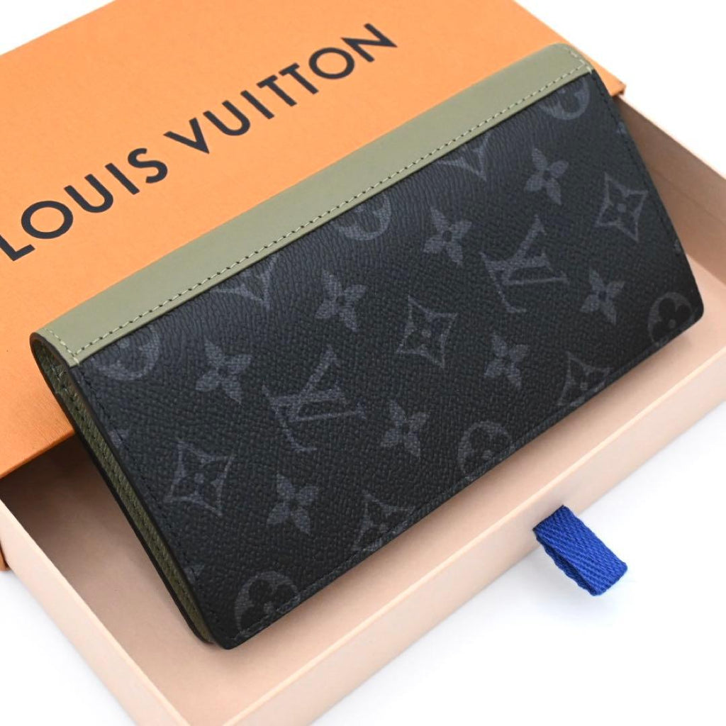 Louis Vuitton Eclipse Portefeuille Brazza Wallet Khaki — view 2