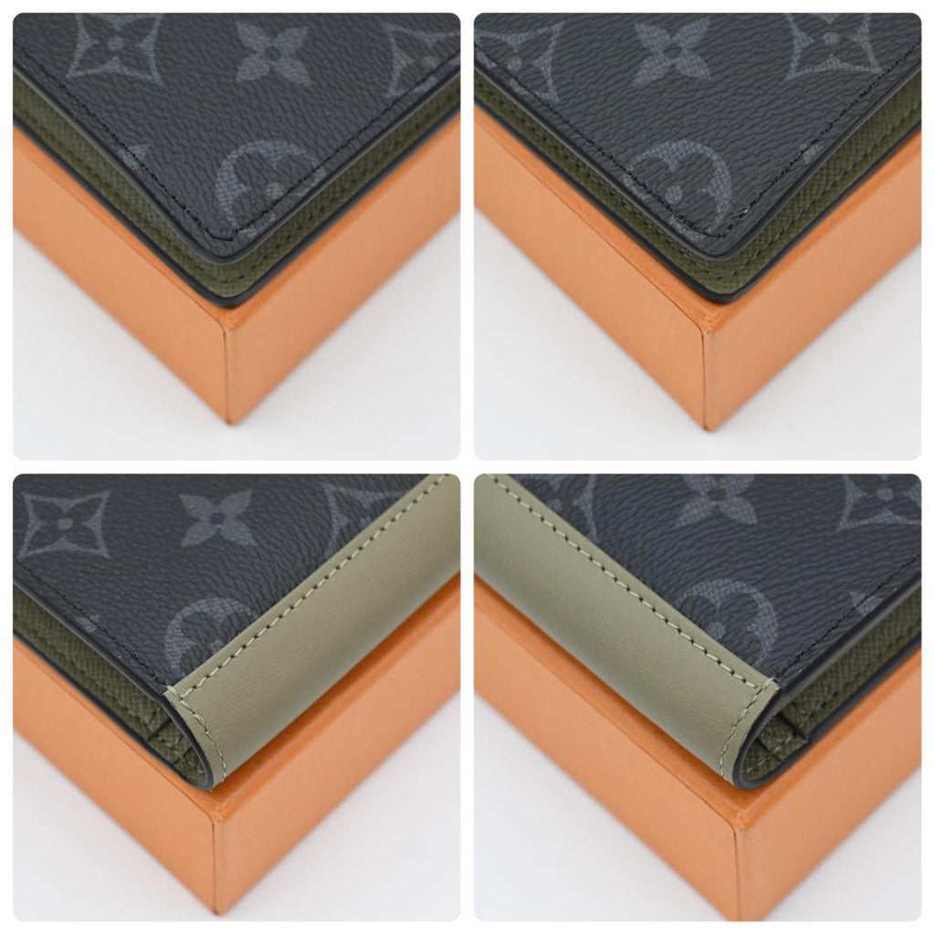 Louis Vuitton Eclipse Portefeuille Brazza Wallet Khaki — view 7