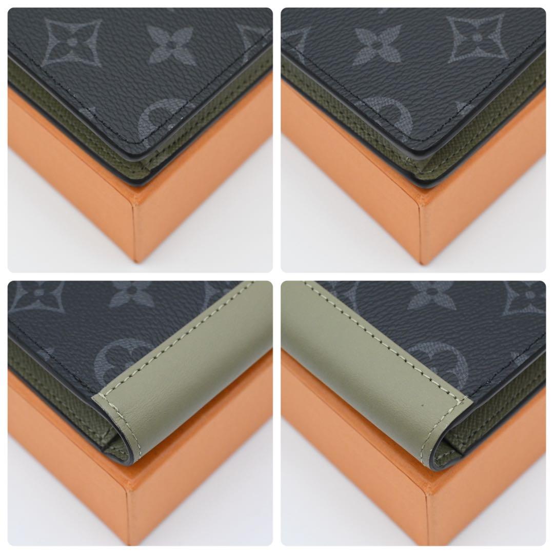 Louis Vuitton Eclipse Portefeuille Brazza Wallet Khaki — view 8