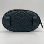 Gucci Marmont Matelasse Leather Belt Bag Black — view 4