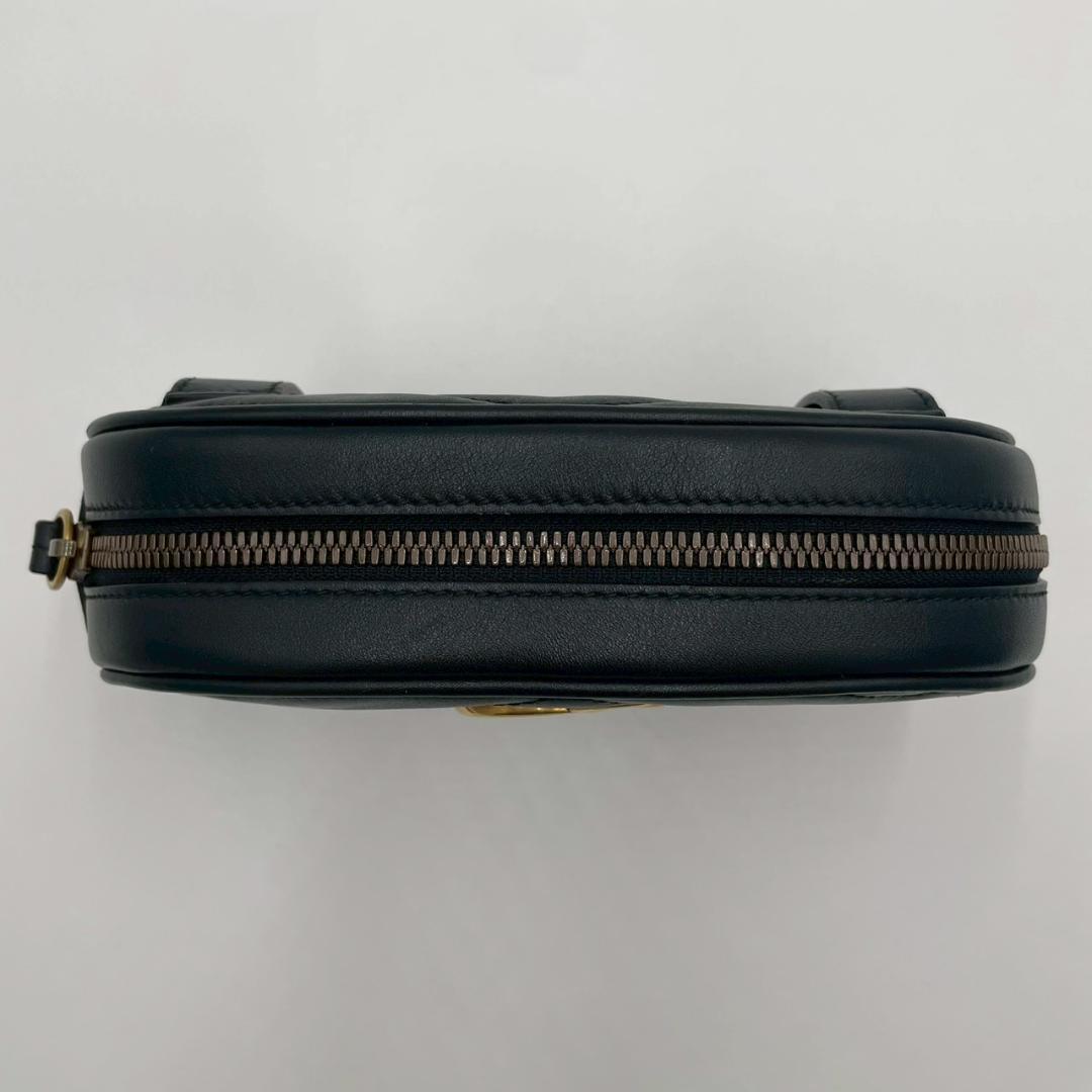 Gucci Marmont Matelasse Leather Belt Bag Black — view 6