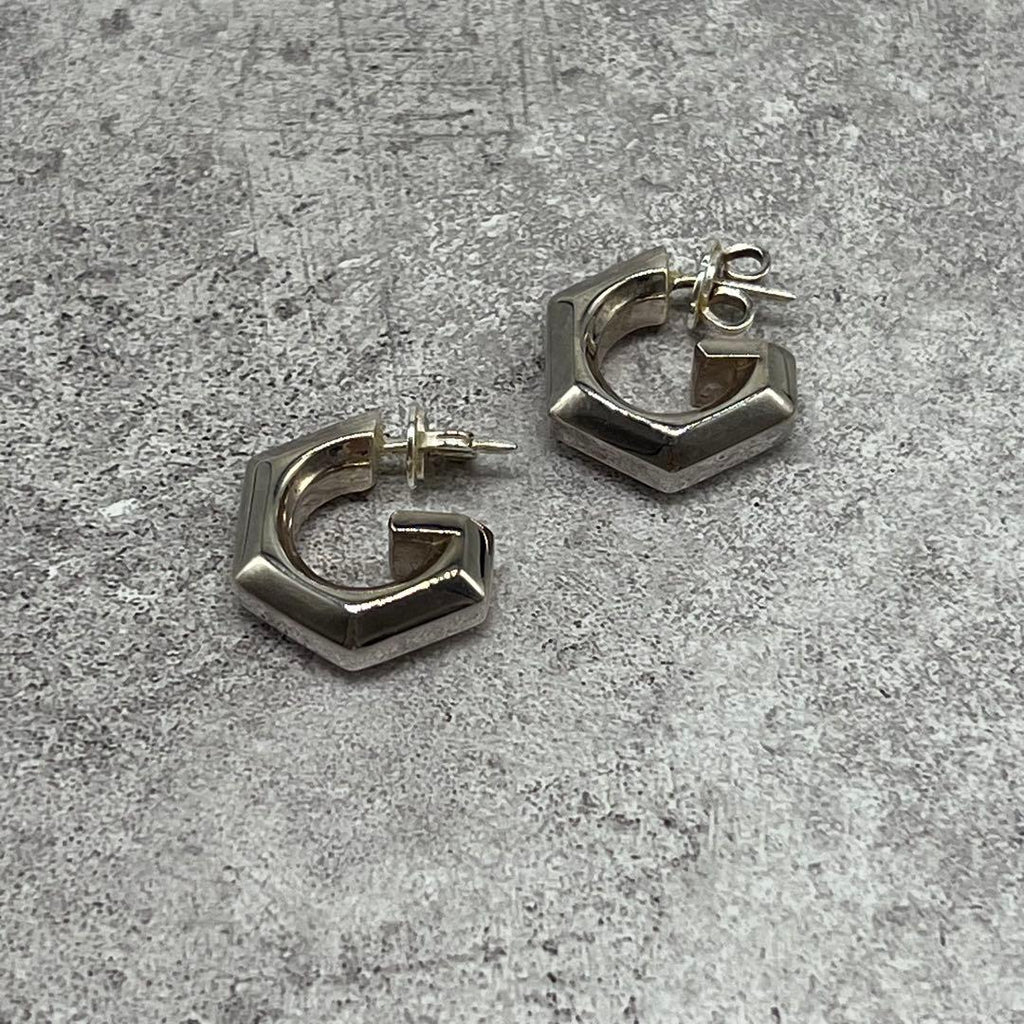 Gucci G Motif Hoop Earrings 925 Sterling Silver