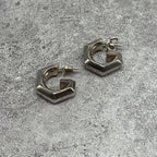 Gucci G Motif Hoop Earrings 925 Sterling Silver