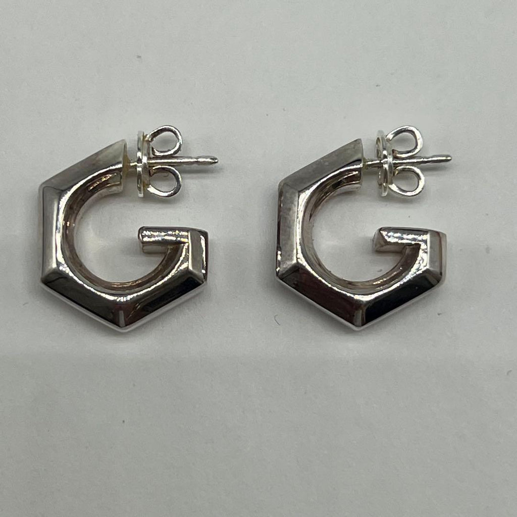 Gucci G Motif Hoop Earrings 925 Sterling Silver — view 2