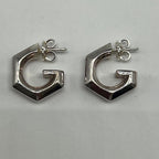 Gucci G Motif Hoop Earrings 925 Sterling Silver — view 2