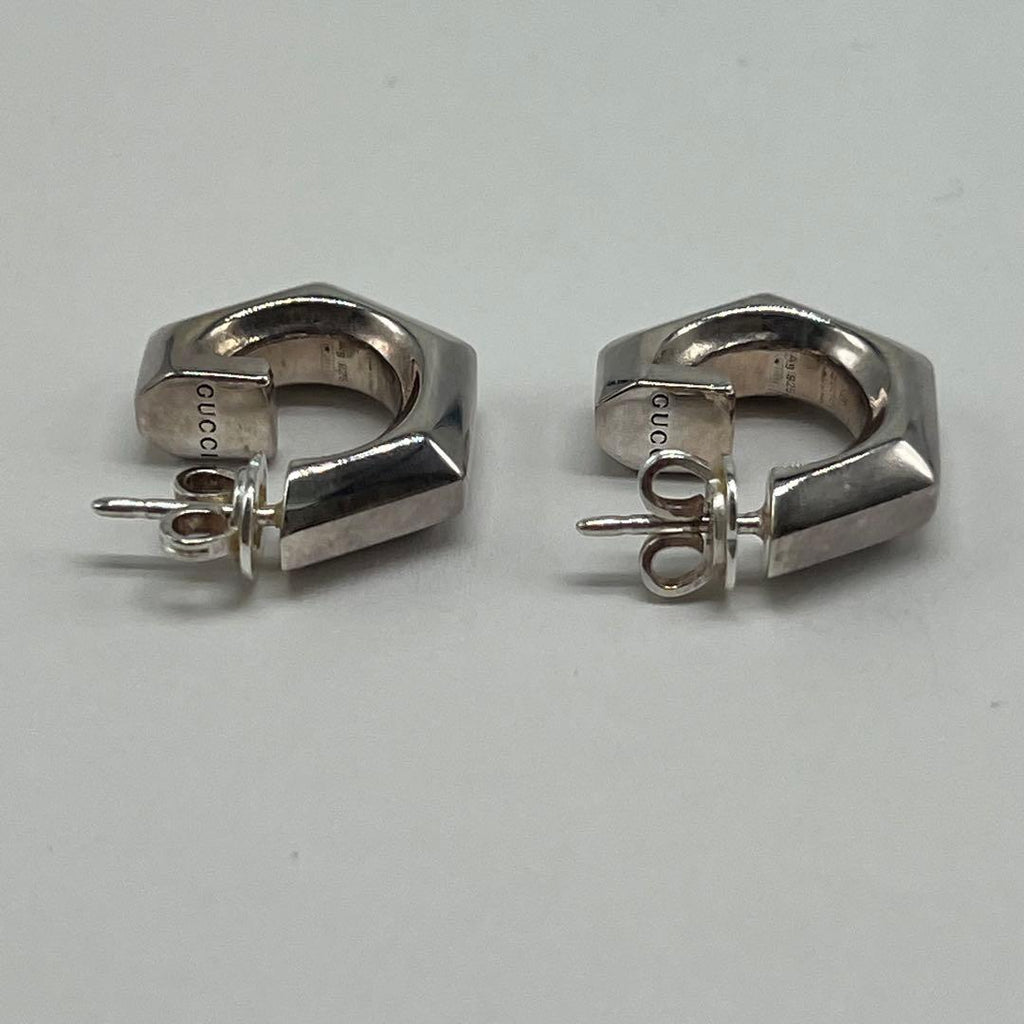 Gucci G Motif Hoop Earrings 925 Sterling Silver — view 6