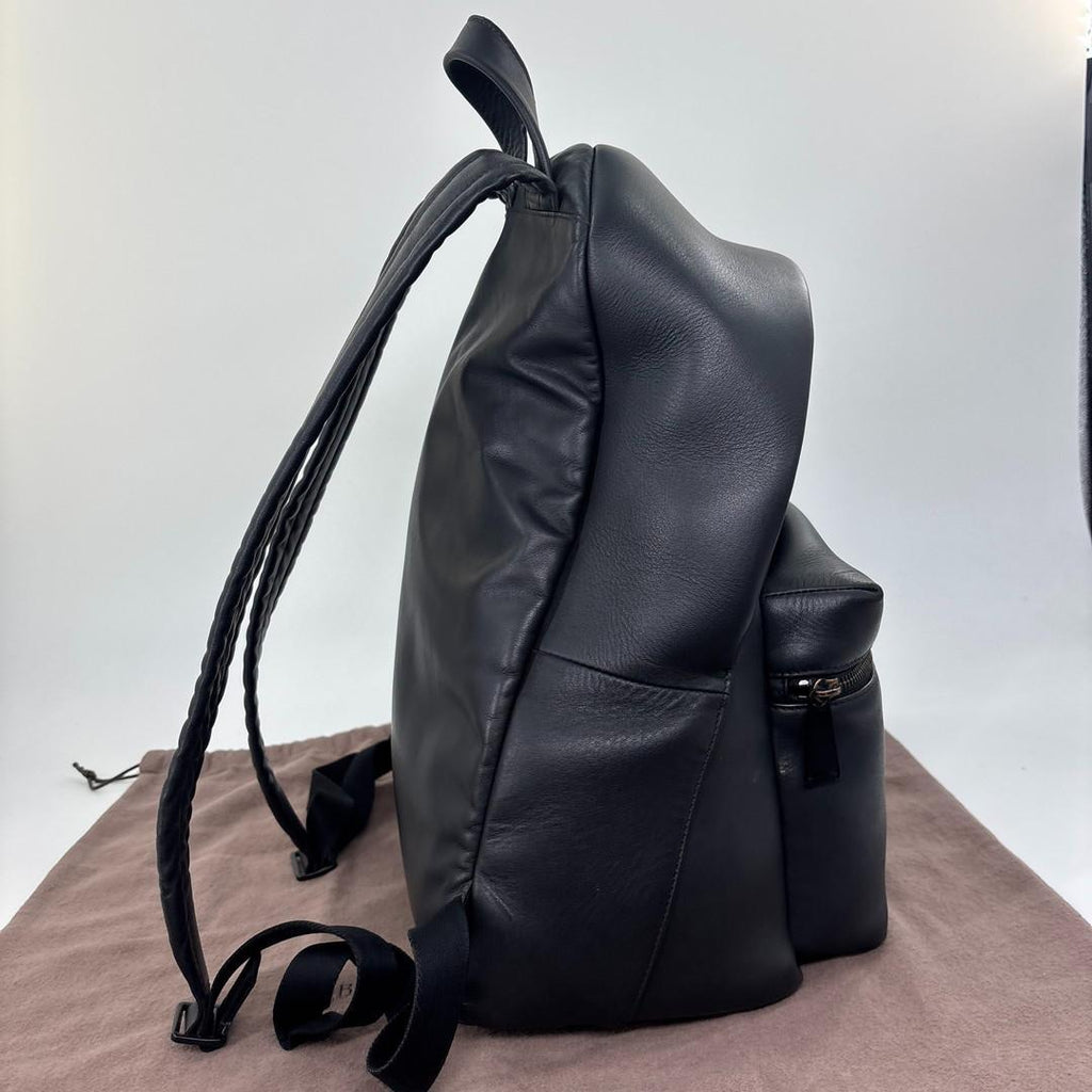 Bottega Veneta Super Leather Backpack Black — view 3