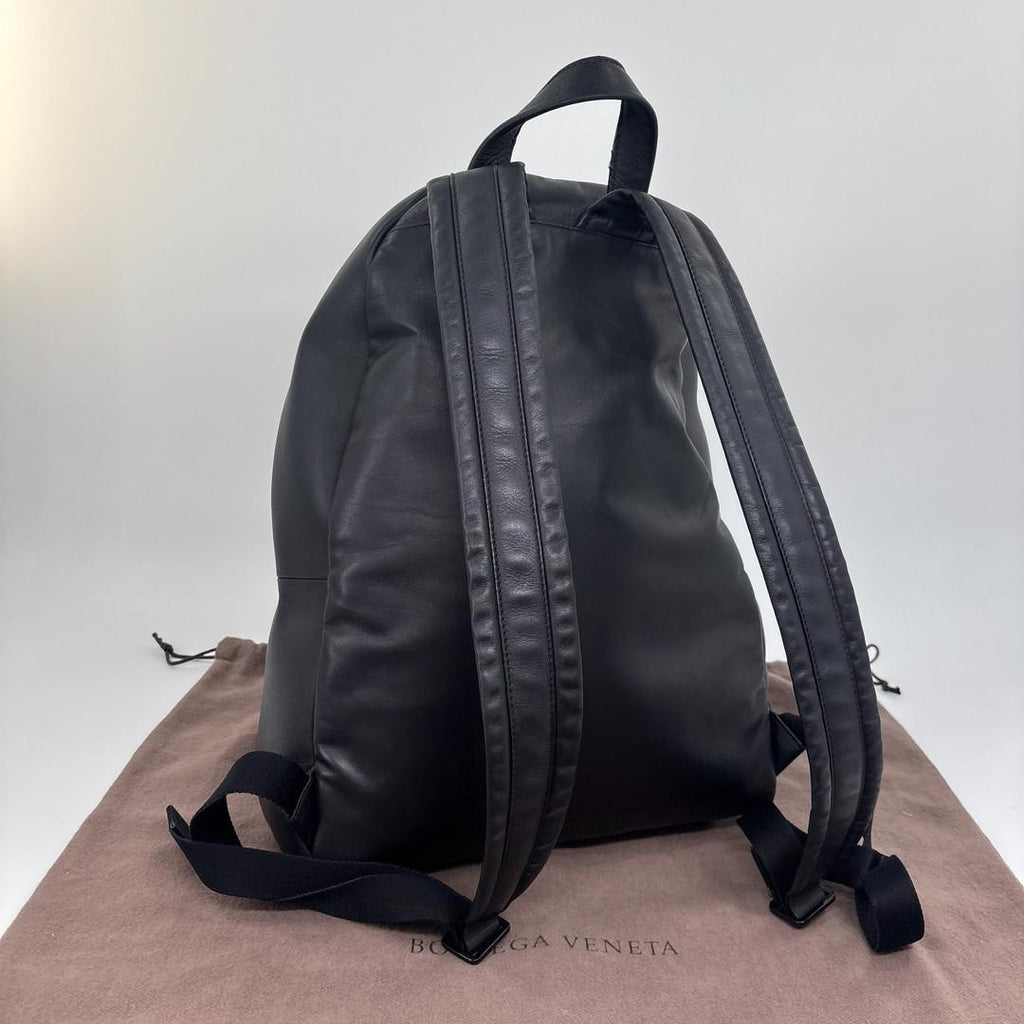 Bottega Veneta Super Leather Backpack Black — view 4