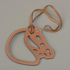 Hermes Paddock Cheval Charm Hose Leather Brown Keychain — view 2
