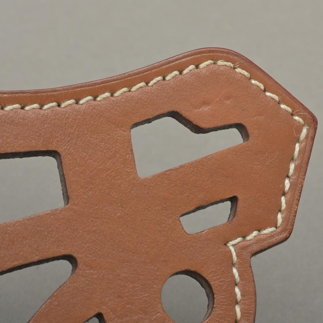 Hermes Paddock Cheval Charm Hose Leather Brown Keychain — view 8