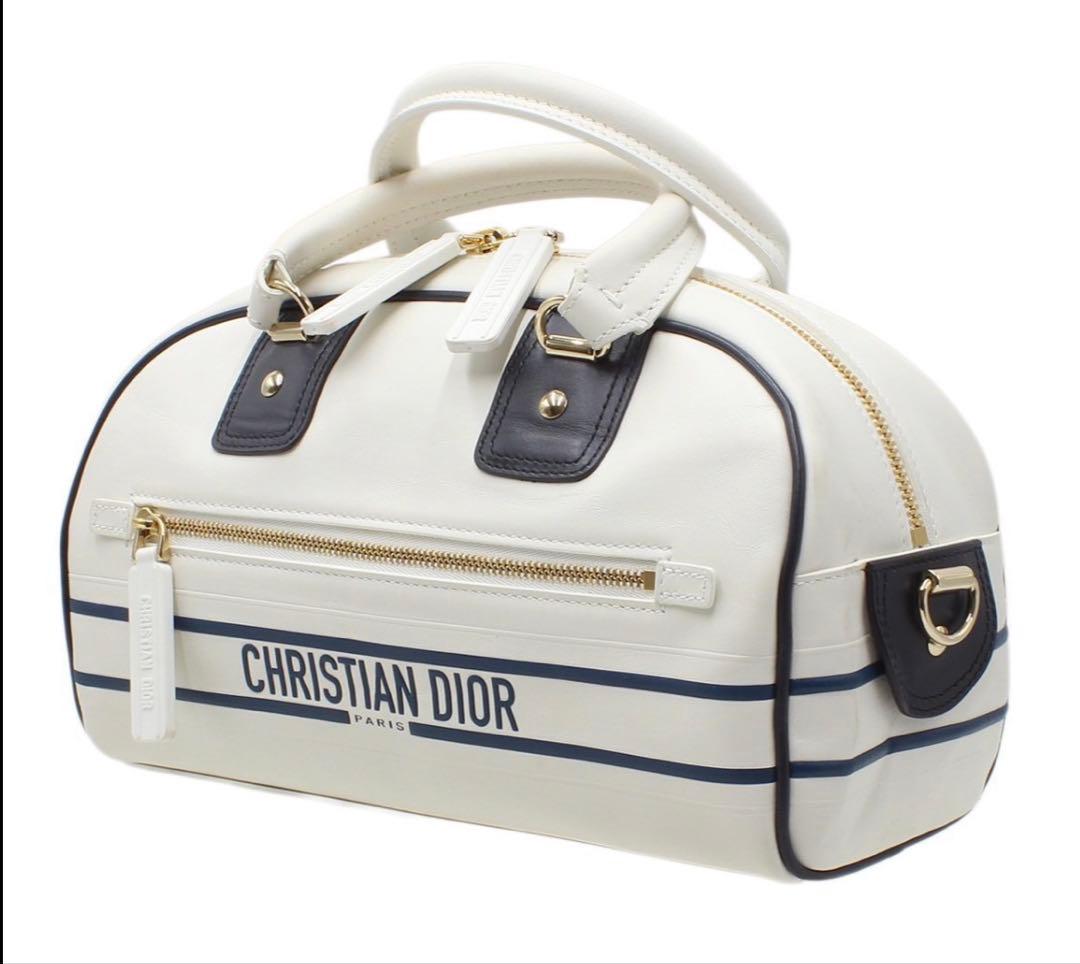 Dior Vibe Small Bow Sling Bag : White Navy