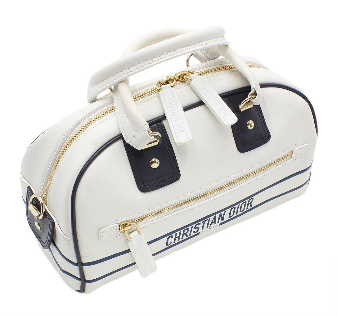 Dior Vibe Small Bow Sling Bag : White Navy
