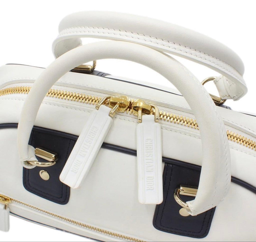 Dior Vibe Small Bow Sling Bag : White Navy