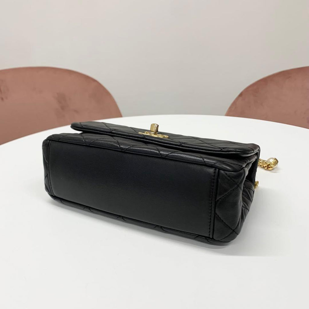 Chanel Quilted Lambskin Turnlock CC Logo Shoulder — view 4