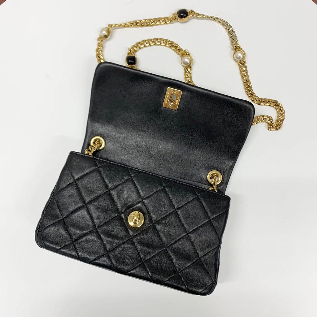 Chanel Quilted Lambskin Turnlock CC Logo Shoulder — view 6