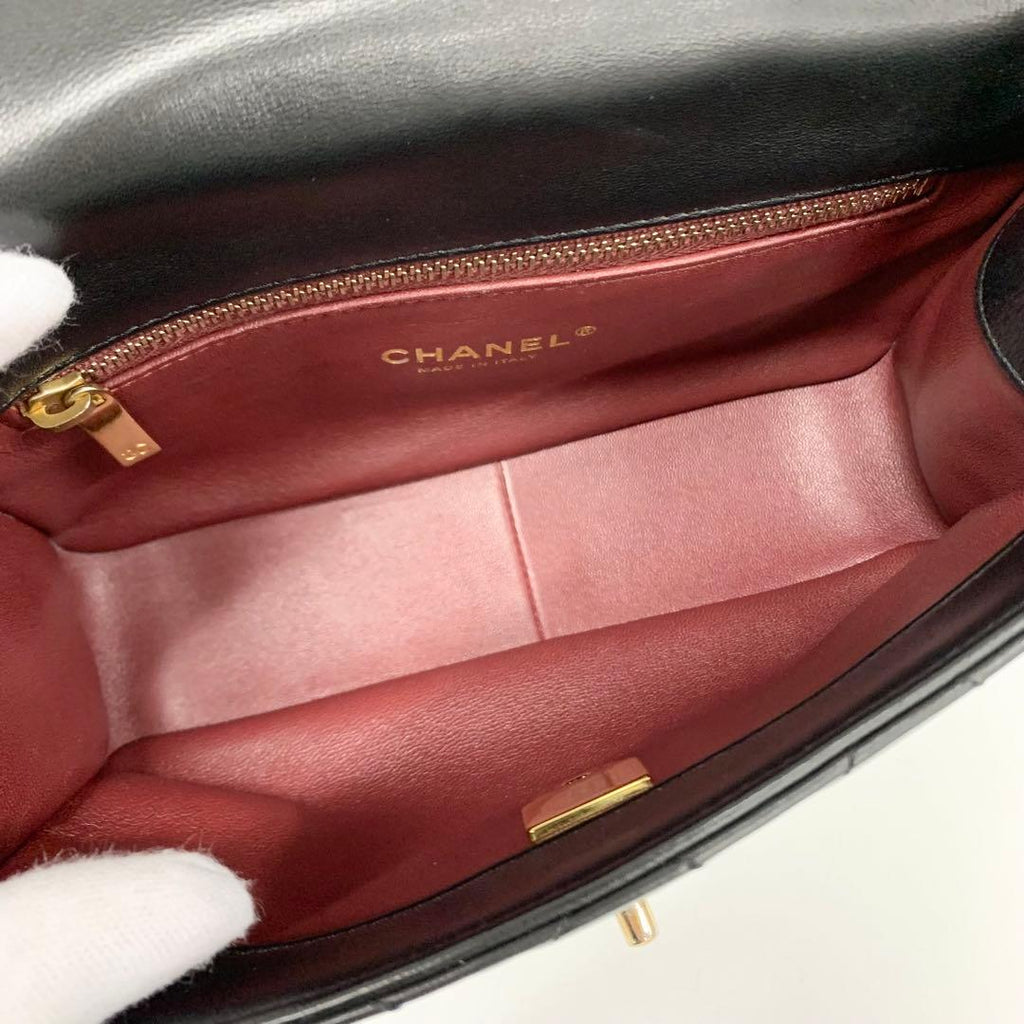 Chanel Quilted Lambskin Turnlock CC Logo Shoulder — view 7