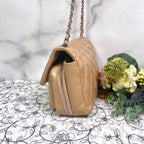 Chanel Double Flap Chain Shoulder Bag Quilted — view 7