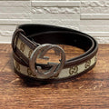 Gucci GG Interlocking G Buckle Belt Canvas Leather