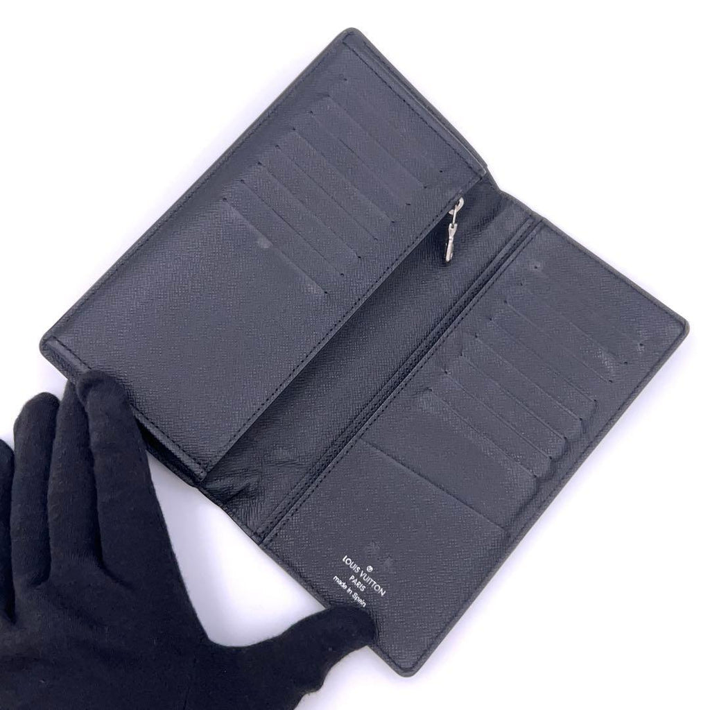 Louis Vuitton Damier Graphite Portefeuille Brazza Limited Black Wallet — view 3