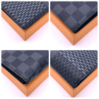 Louis Vuitton Damier Graphite Portefeuille Brazza Limited Black Wallet — view 7