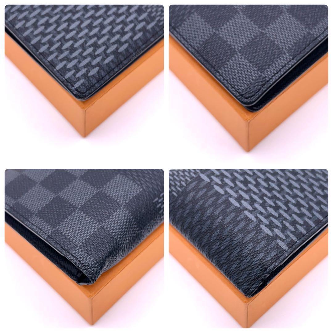 Louis Vuitton Damier Graphite Portefeuille Brazza Limited Black Wallet — view 7