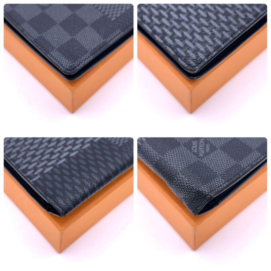 Louis Vuitton Damier Graphite Portefeuille Brazza Limited Black Wallet — view 8