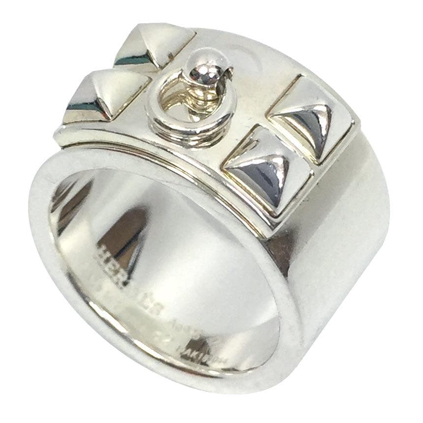Hermes Ring Collierd Chien GM 52 Silver Aq8016 — view 3