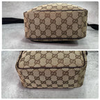 Gucci GG Shoulder Bag Brown Logo Leather Canvas — view 8
