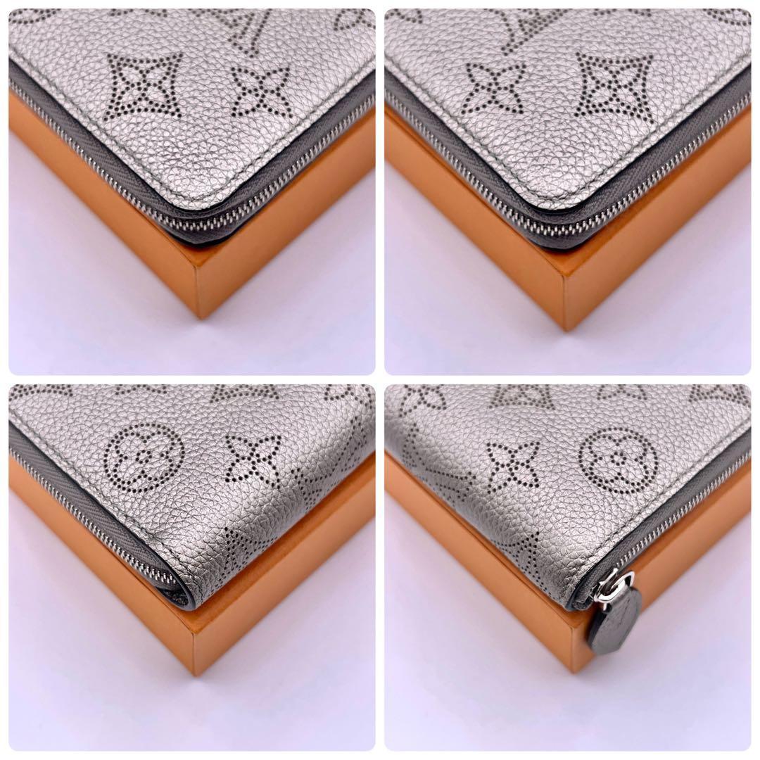Louis Vuitton Mahina Metallic Gray Zippy Compact Wallet — view 7