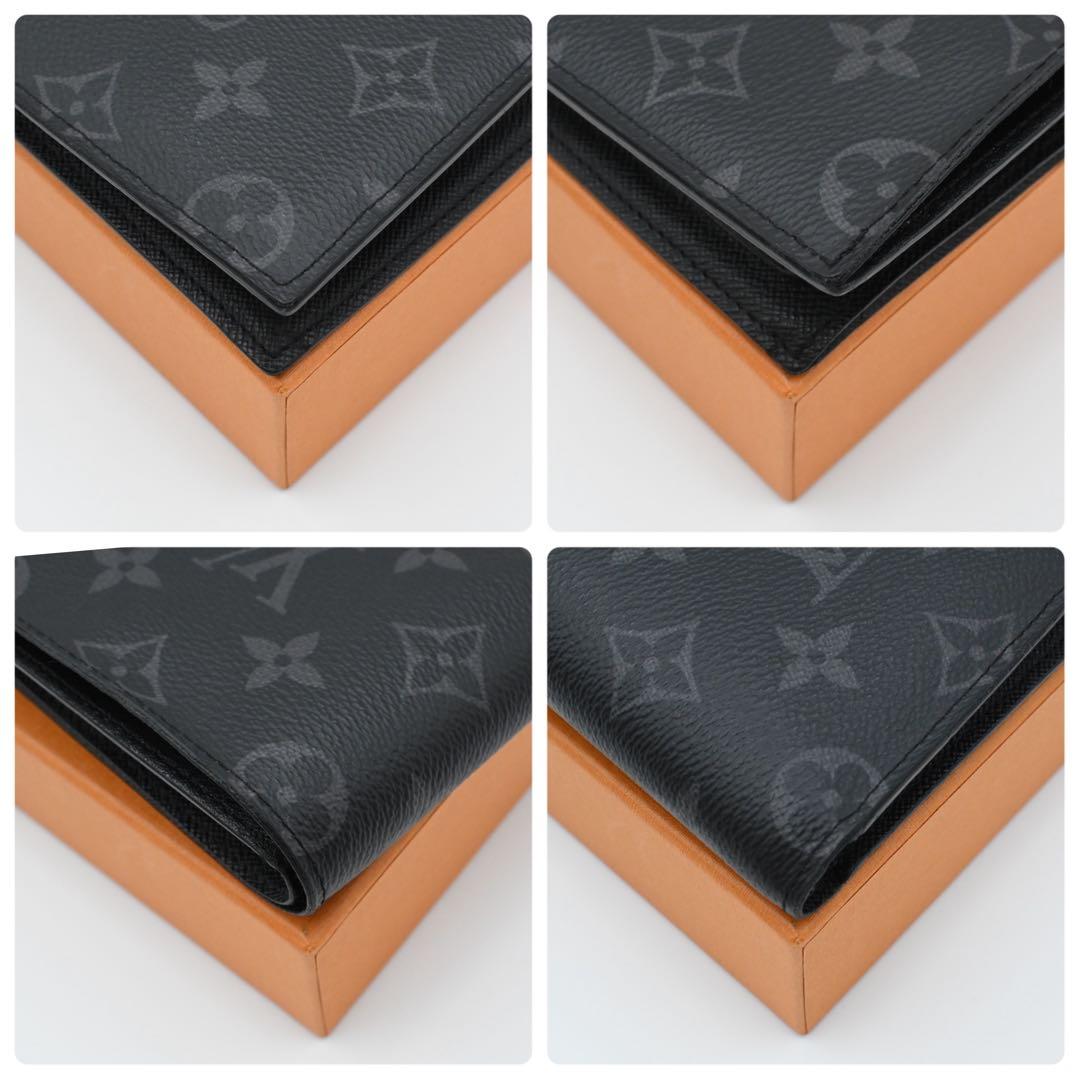 Louis Vuitton Eclipse Portefeuille Marco Bifold Wallet Black — view 8