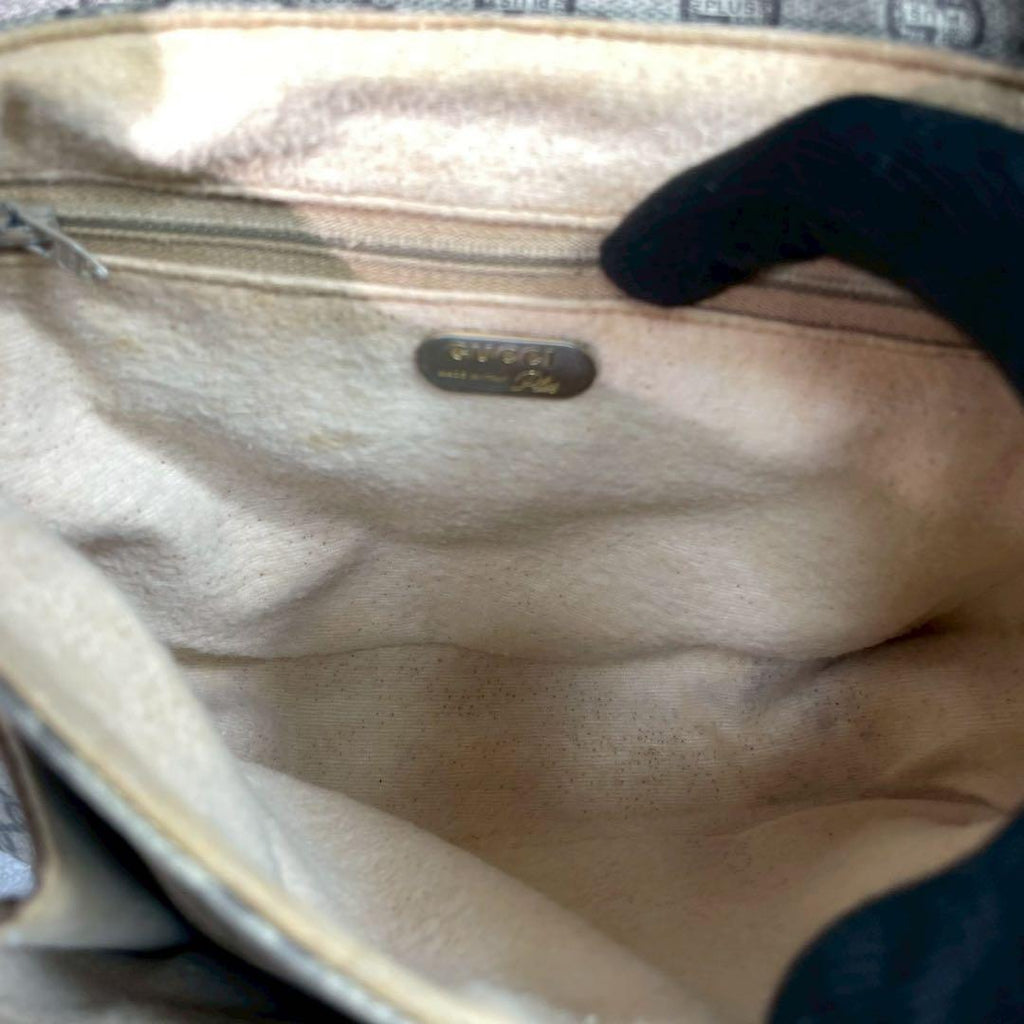 Gucci GG Shoulder Bag Brown Beige Leather Logo — view 5