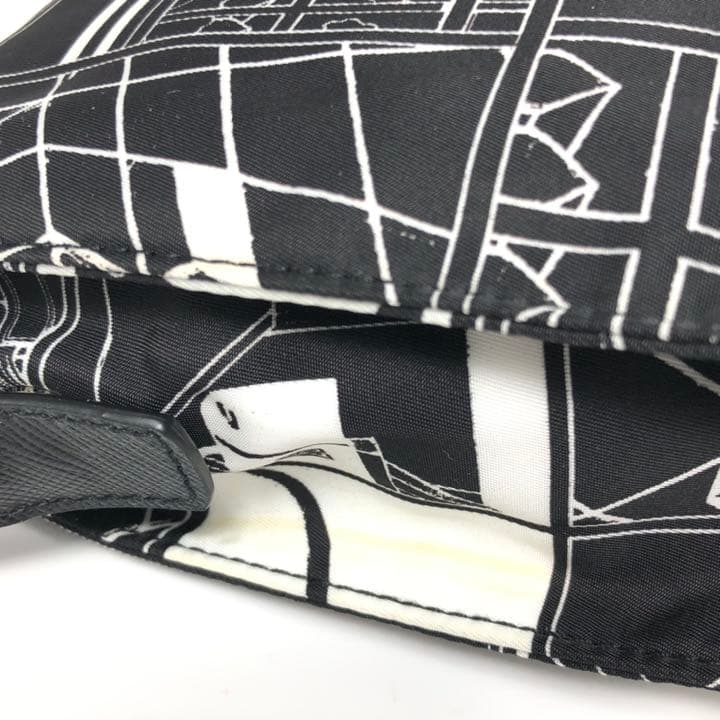 Prada Clutch Bag Pouch Comic Pattern Black and White Monotone — view 8