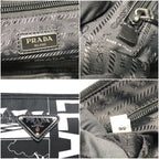 Prada Clutch Bag Pouch Comic Pattern Black and White Monotone — view 9