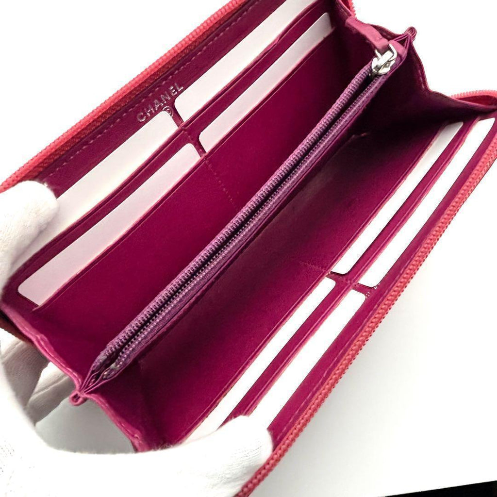 Chanel Wallet Camellia Embossed Zip Around — view 4