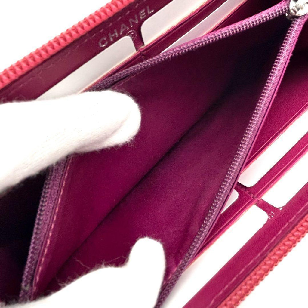 Chanel Wallet Camellia Embossed Zip Around — view 6