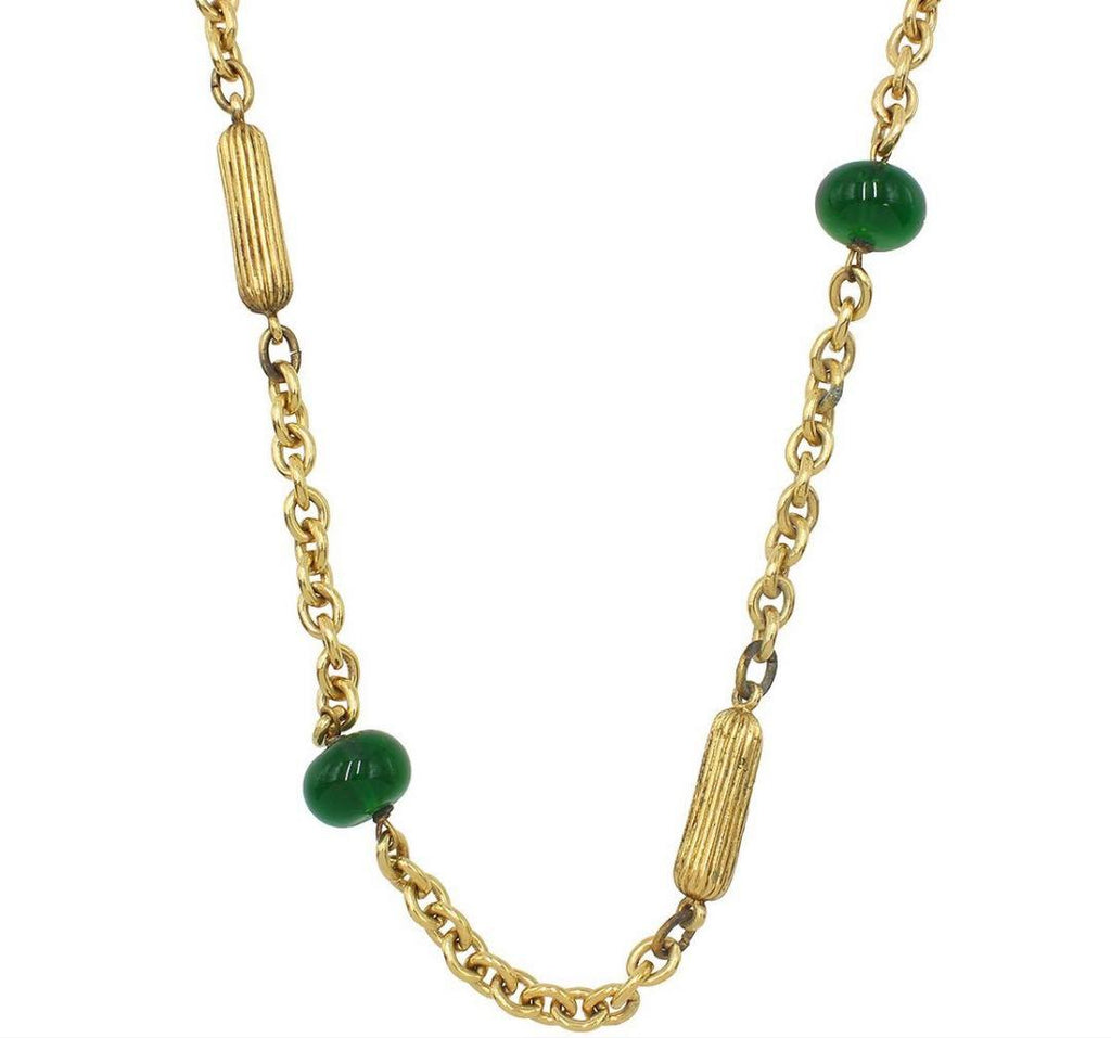 Chanel CC Logo Gripoix Chain Necklace — view 3