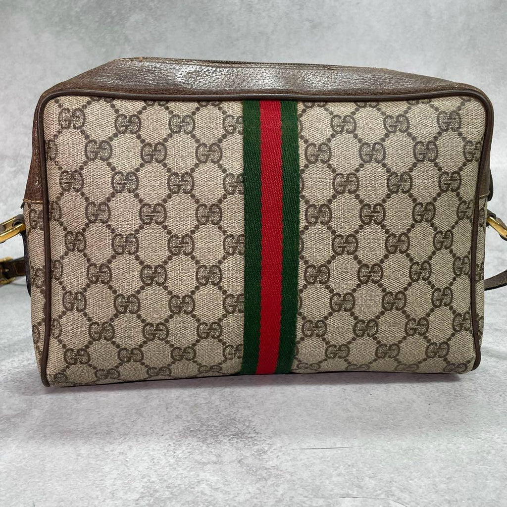 Gucci GG Sherry Line Shoulder Bag Brown Leather — view 3
