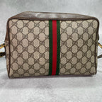 Gucci GG Sherry Line Shoulder Bag Brown Leather — view 3