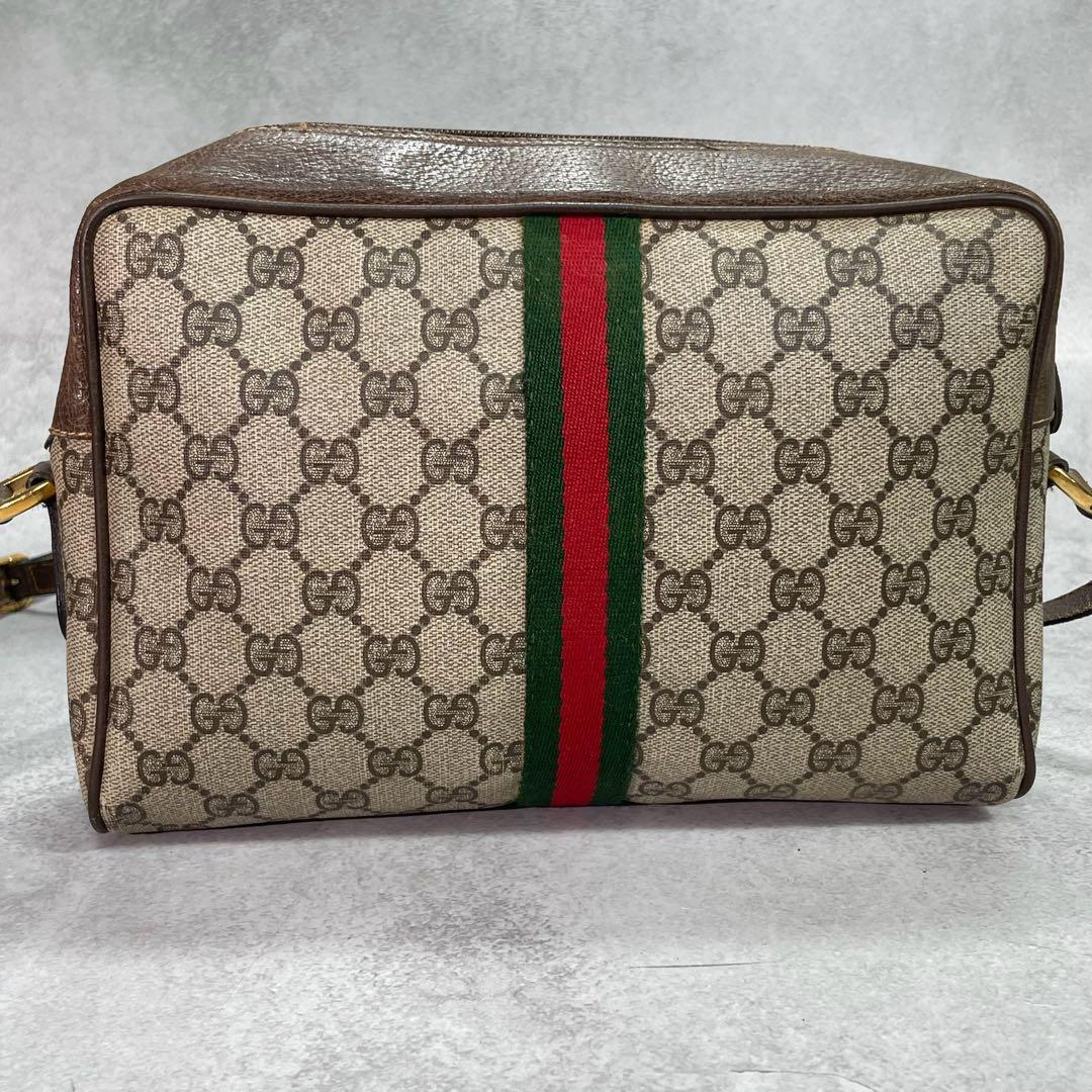 Gucci GG Sherry Line Shoulder Bag Brown Leather — view 3