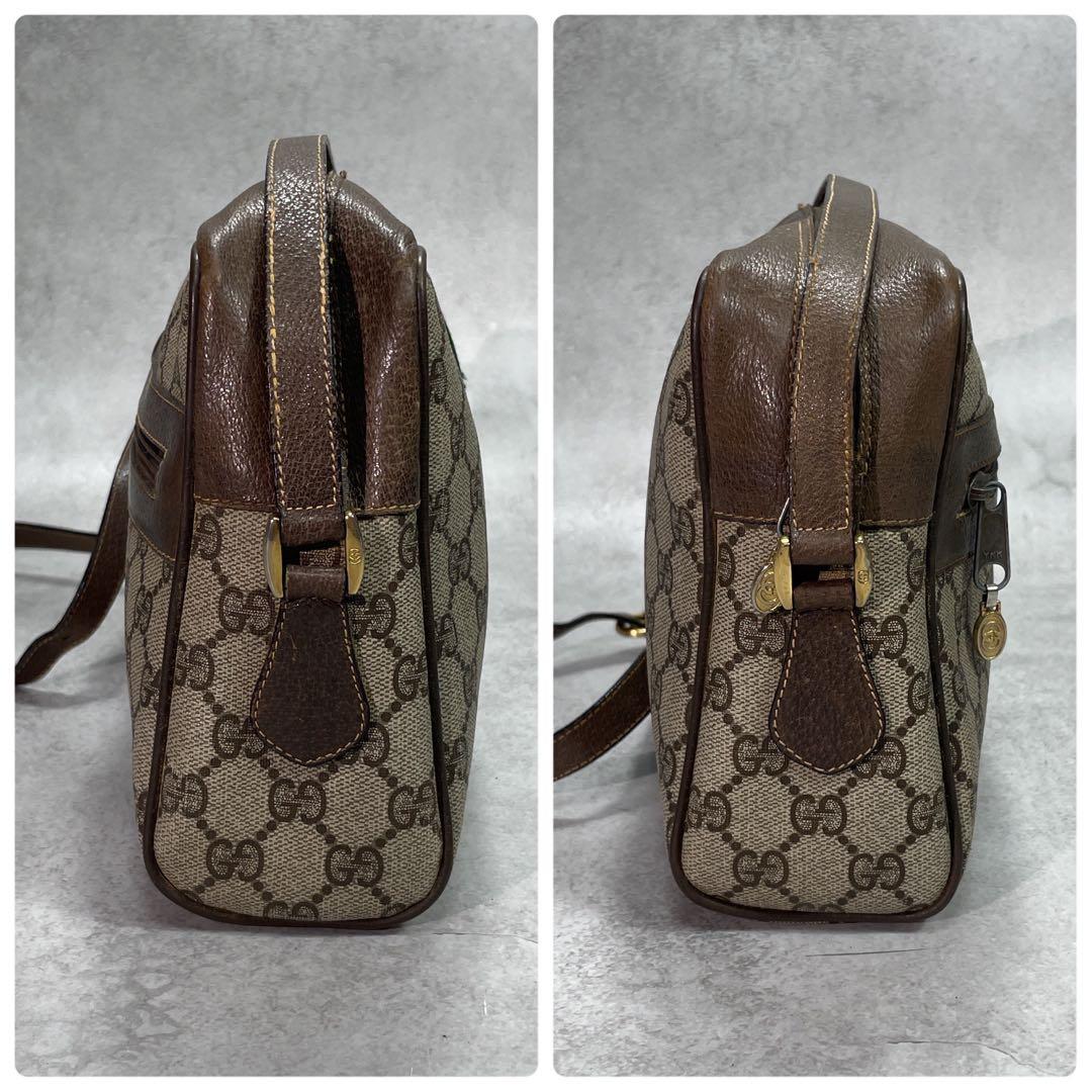 Gucci GG Sherry Line Shoulder Bag Brown Leather — view 7