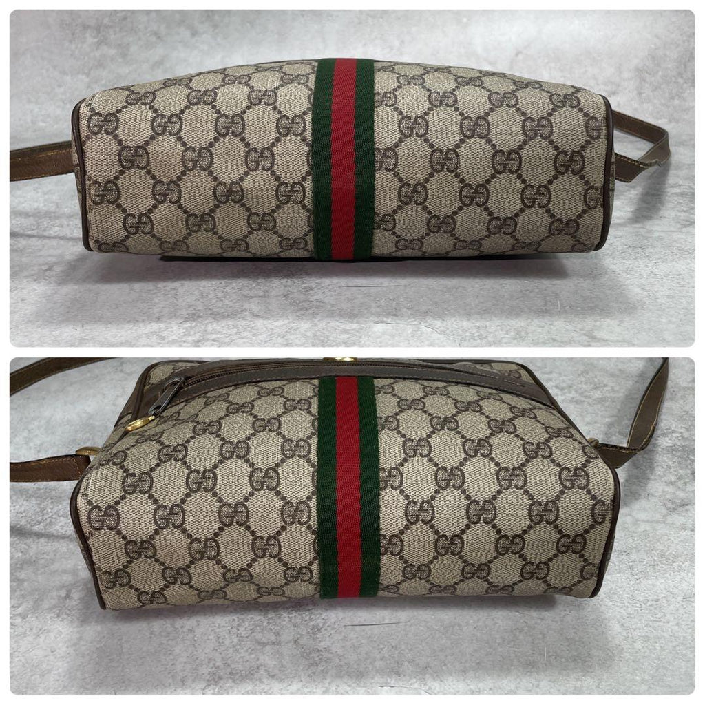 Gucci GG Sherry Line Shoulder Bag Brown Leather — view 8