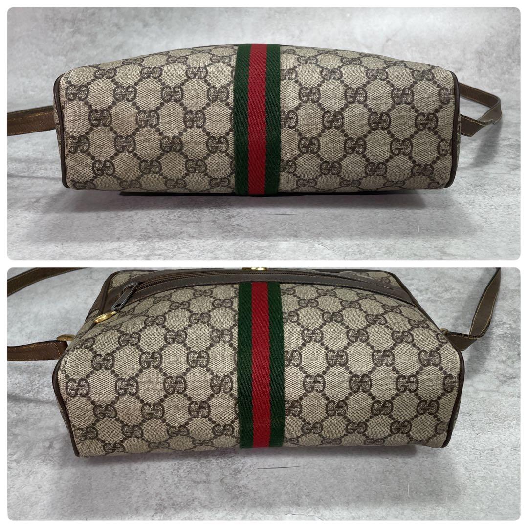 Gucci GG Sherry Line Shoulder Bag Brown Leather — view 8