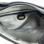 Gucci GG Shoulder Bag Black Leather Logo Canvas — view 5