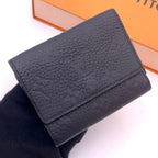 Louis Vuitton Portefeuille Pilot Trifold Wallet Black Taurillon