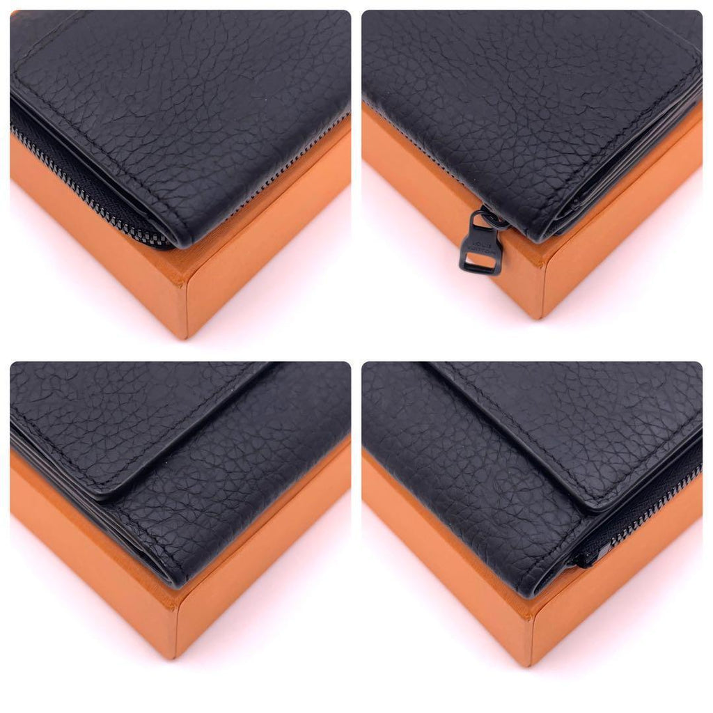 Louis Vuitton Portefeuille Pilot Trifold Wallet Black Taurillon — view 7